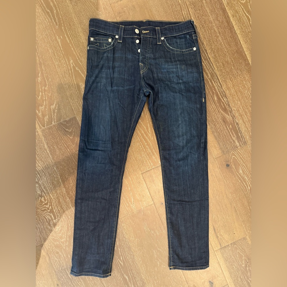 True Religion Men's Dark Blue Skinny Jeans